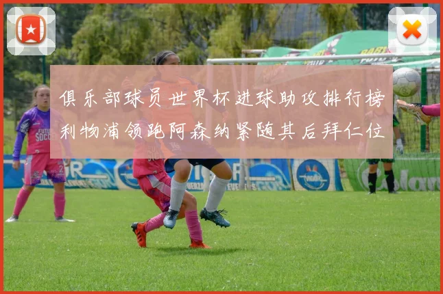 俱乐部球员世界杯进球助攻排行榜利物浦领跑阿森纳紧随其后拜仁位列第三